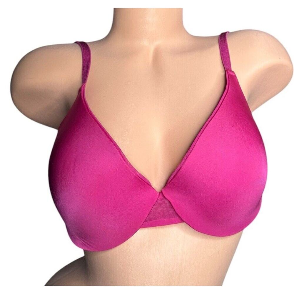 Maidenform 07219 One‎ Fab Fit T-Shirt Bra Lined UW Womens Magenta Hot Pink 38C